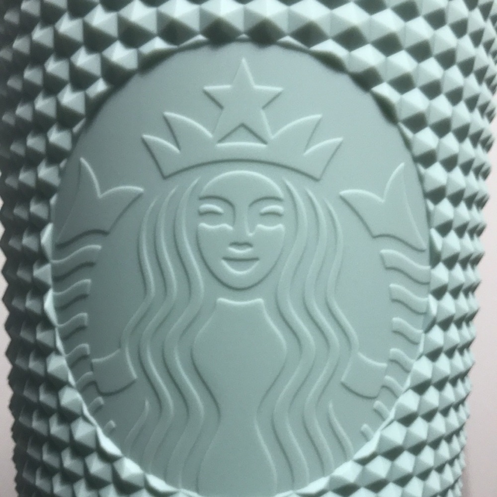 NEW Starbucks Venti Matte Mint Green Studded Cold Cup Tumbler